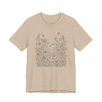 Wildflowers & Fireflies Graphic T-Shirt | Botanical Nature Tee