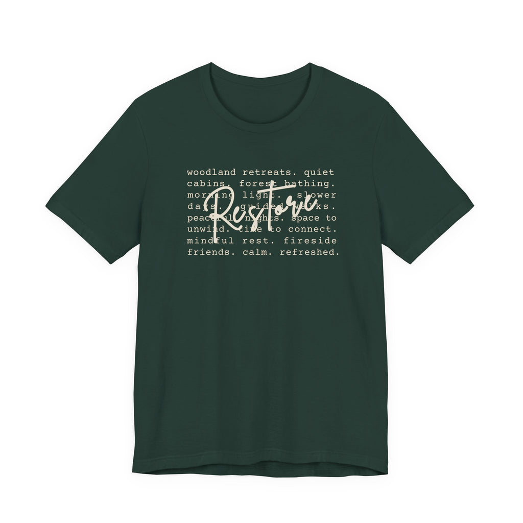 Restore Tee | Nature Retreat & Outdoor Wellness T-Shirt