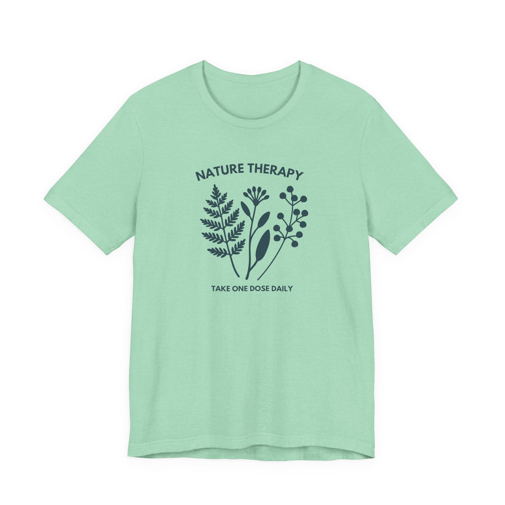 Nature Therapy Tee | Botanical Line Art, Take One Dose Daily