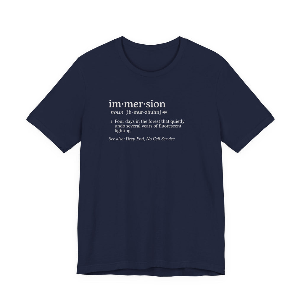 Immersion Definition Tee | Funny Dictionary Shirt