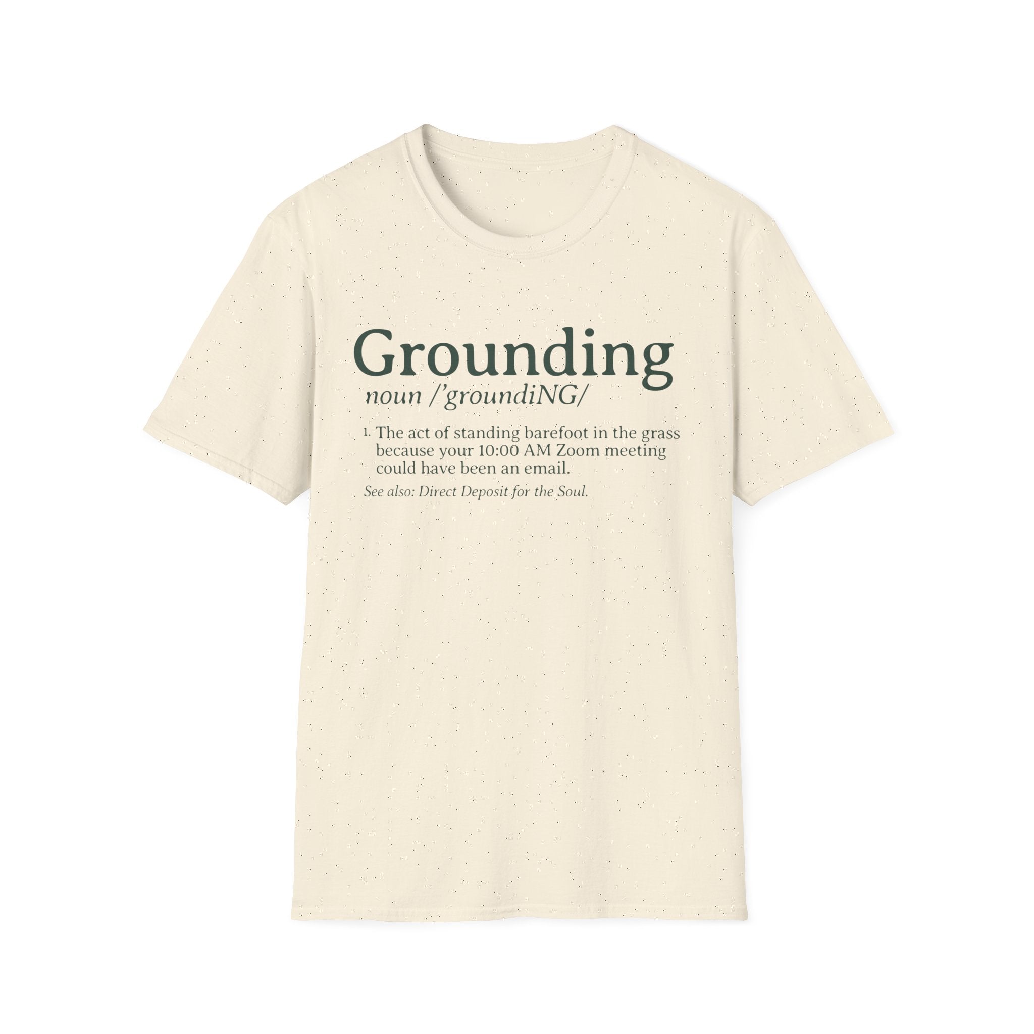 Grounding - Funny Standing in the Grass Graphic T-Shirt