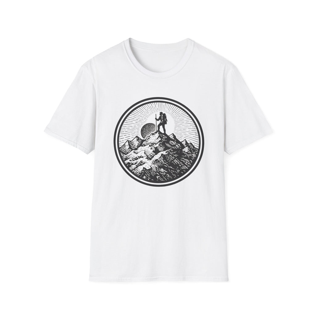 Hiking to the Summit Badge -Adventure Graphic T-Shirt