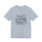 Botanical Salamander Tee on Mossy Rock | Vintage Naturalist Nature Illustration T-Shirt