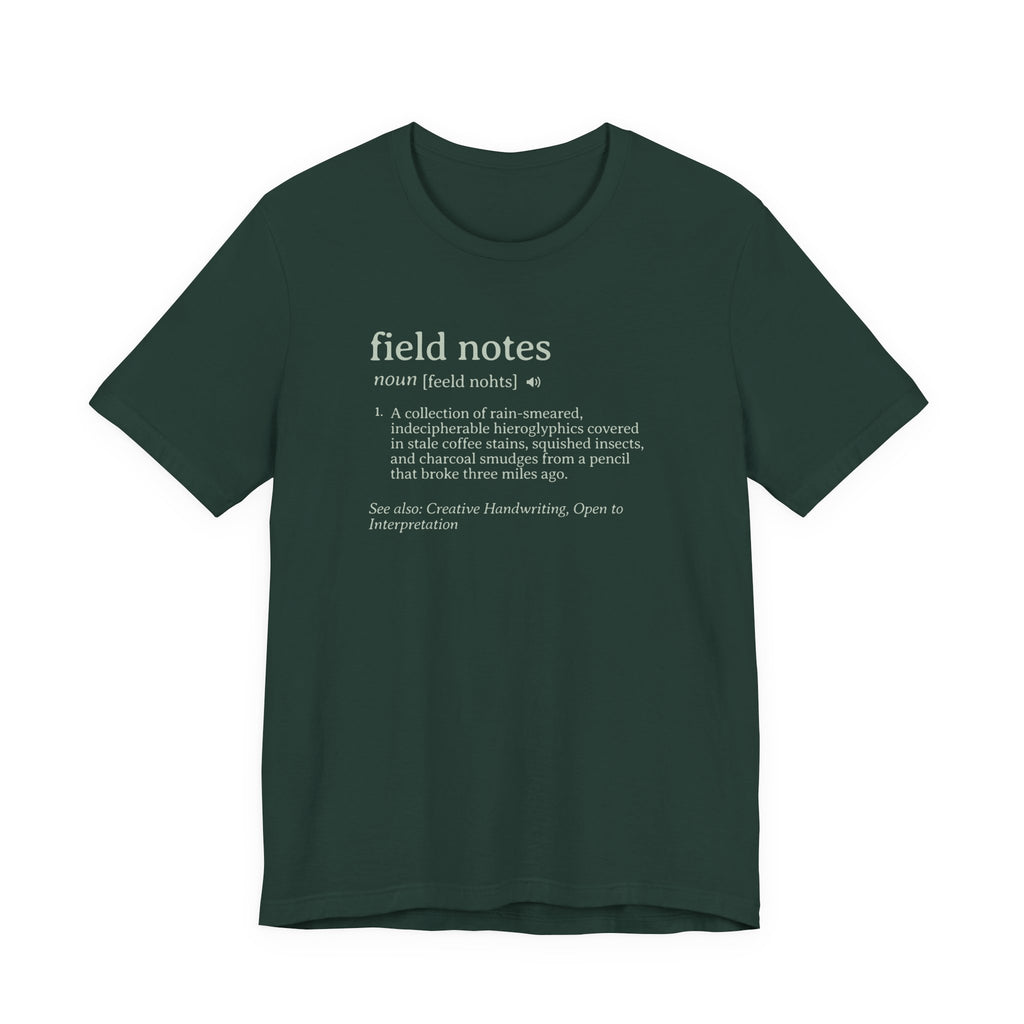 Field Notes Definition Tee | Funny Dictionary Shirt