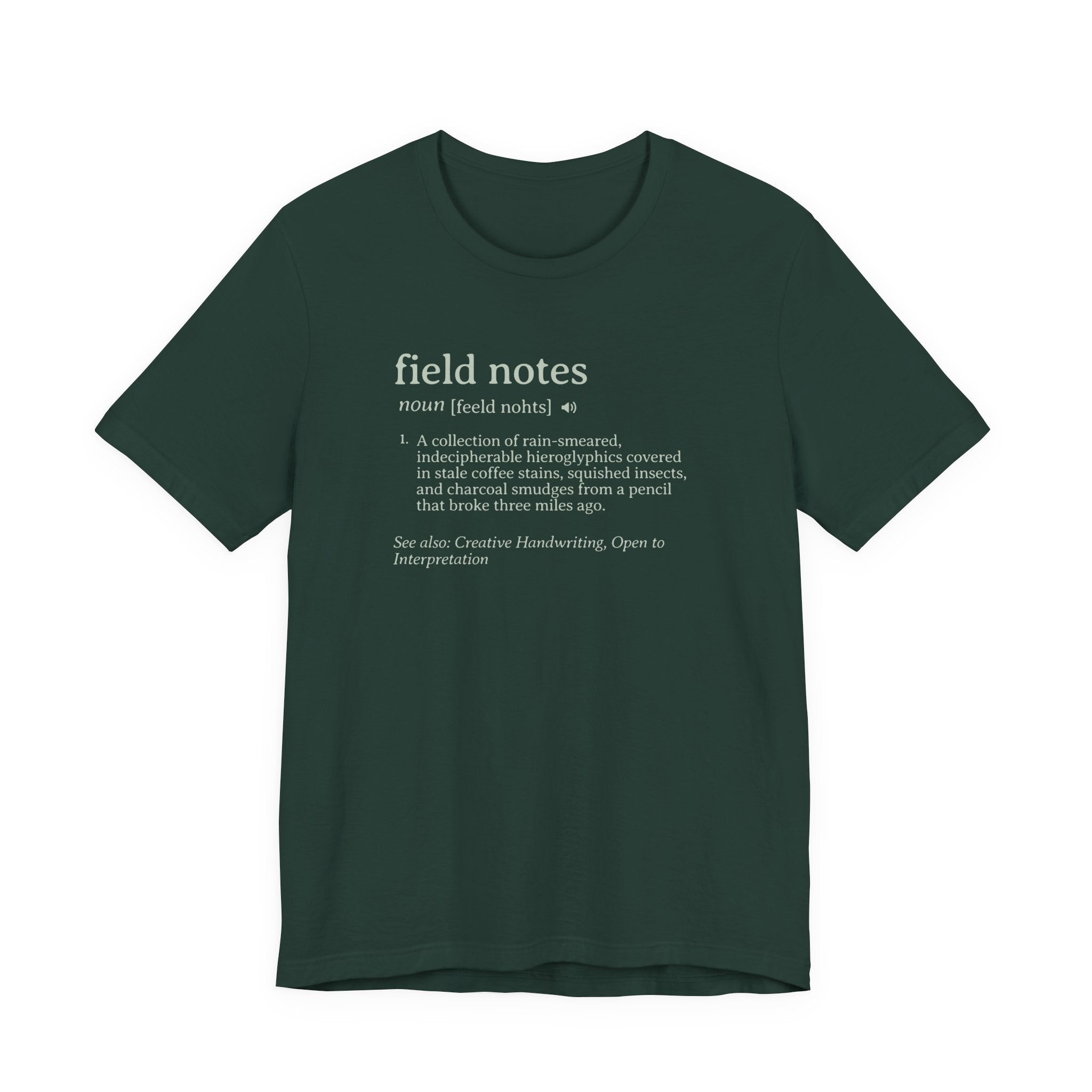 Field Notes Definition Tee | Funny Dictionary Shirt