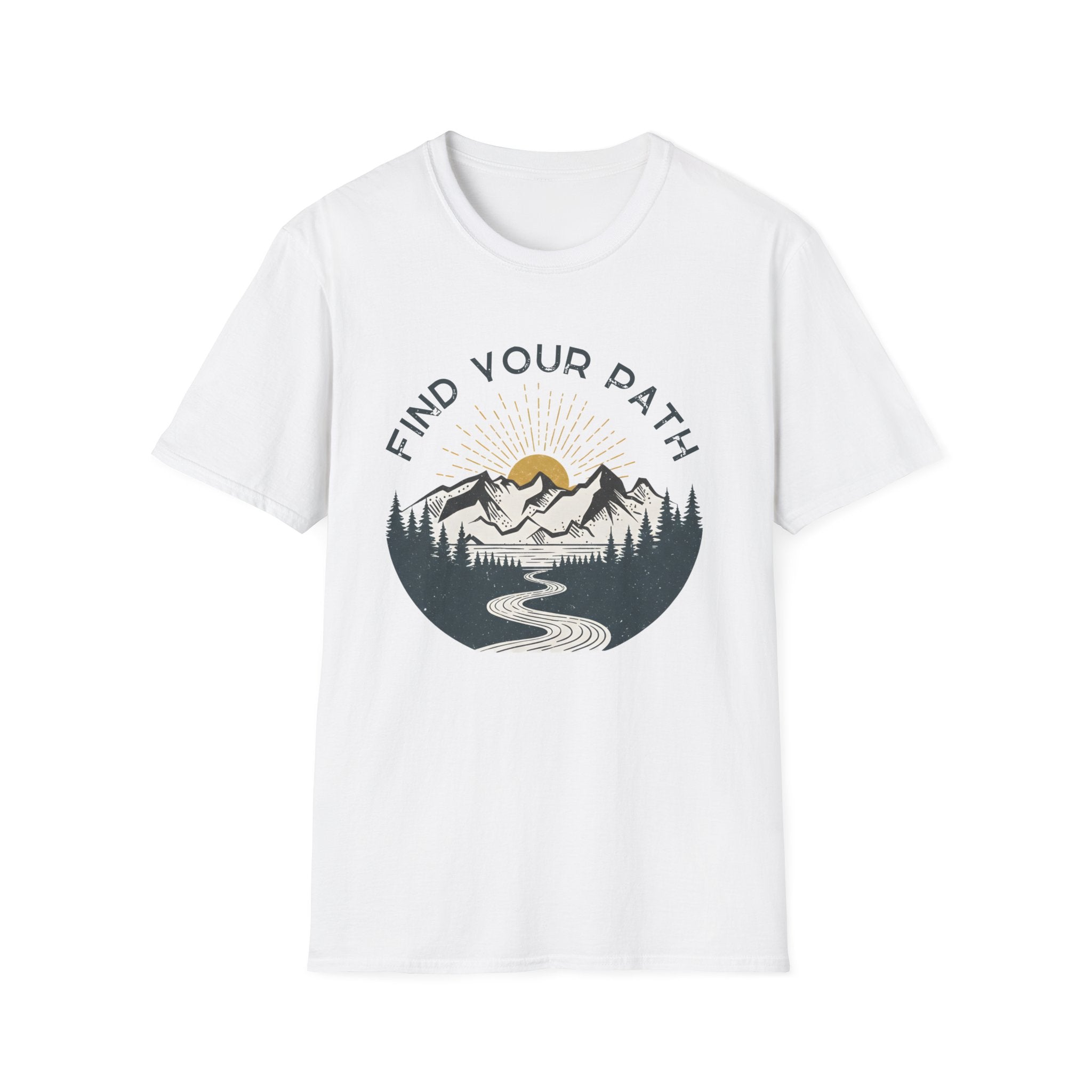 Find Your Path Mountain Stream Grahic T-Shirt
