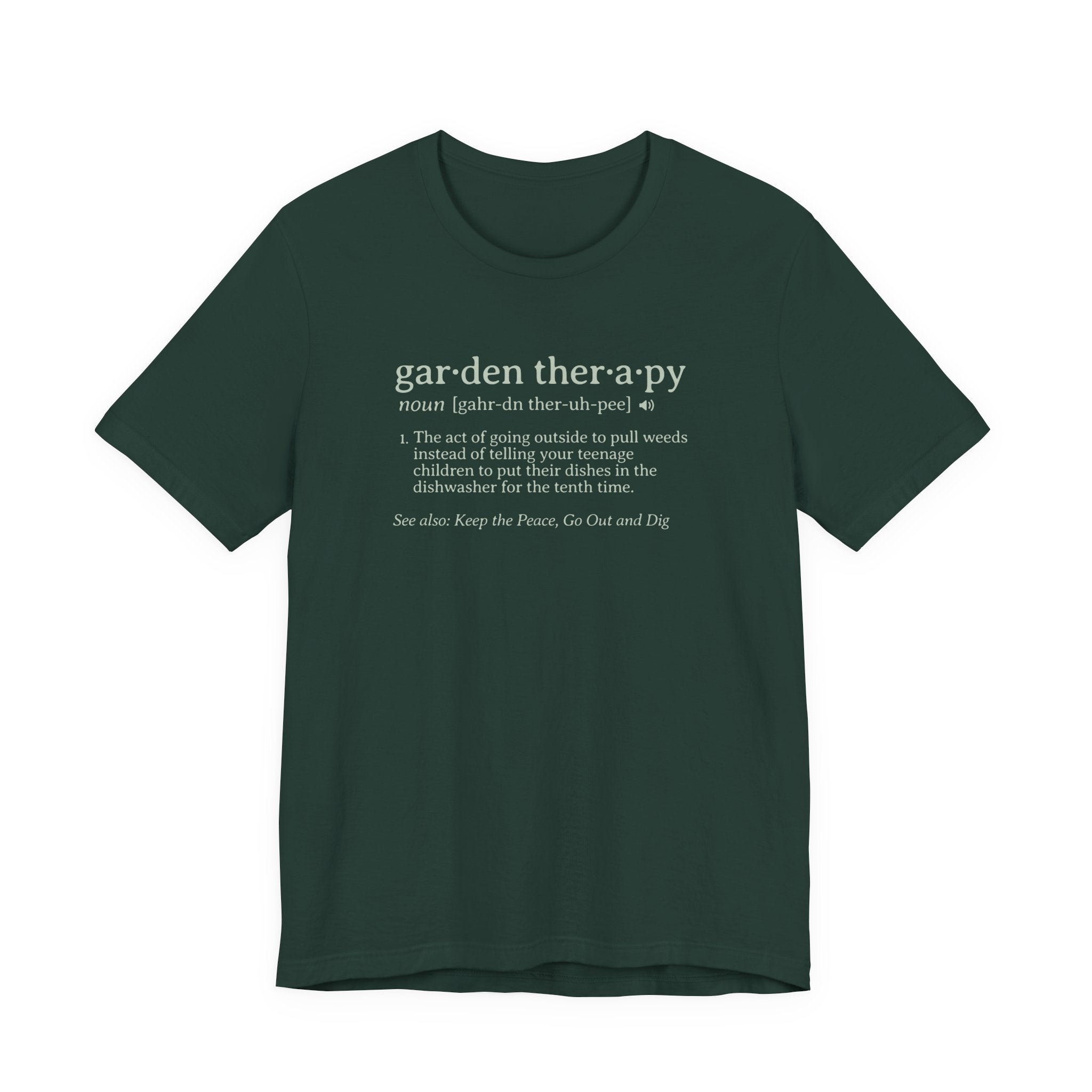 Garden Therapy Tee | Funny Gardening Dictionary