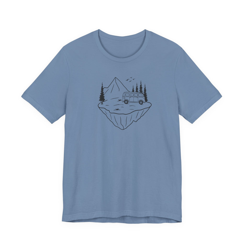 Floating Island Camper Tee | Surreal Vanlife Shirt
