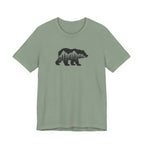 Night Sky Bear Tee | Mountain Forest Silhouette Shirt