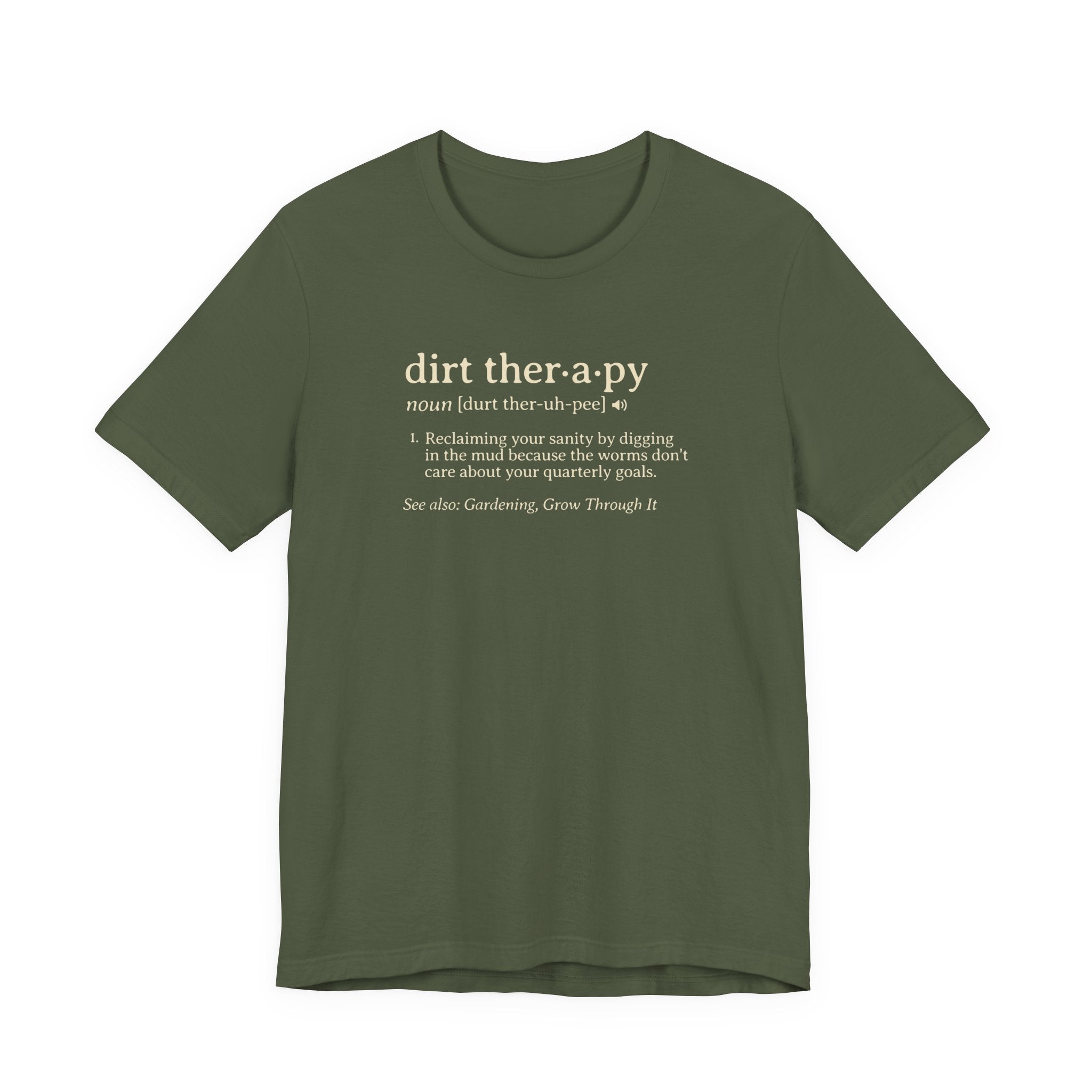 Dirt Therapy Definition Tee | Funny Gardening Dictionary T-Shirt