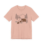 Bear Family Forest Tee | Mama Bear & Cubs Graphic T-Shirt