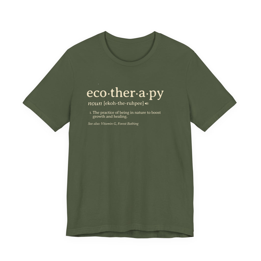 Ecotherapy definition tee | Nature therapy text design