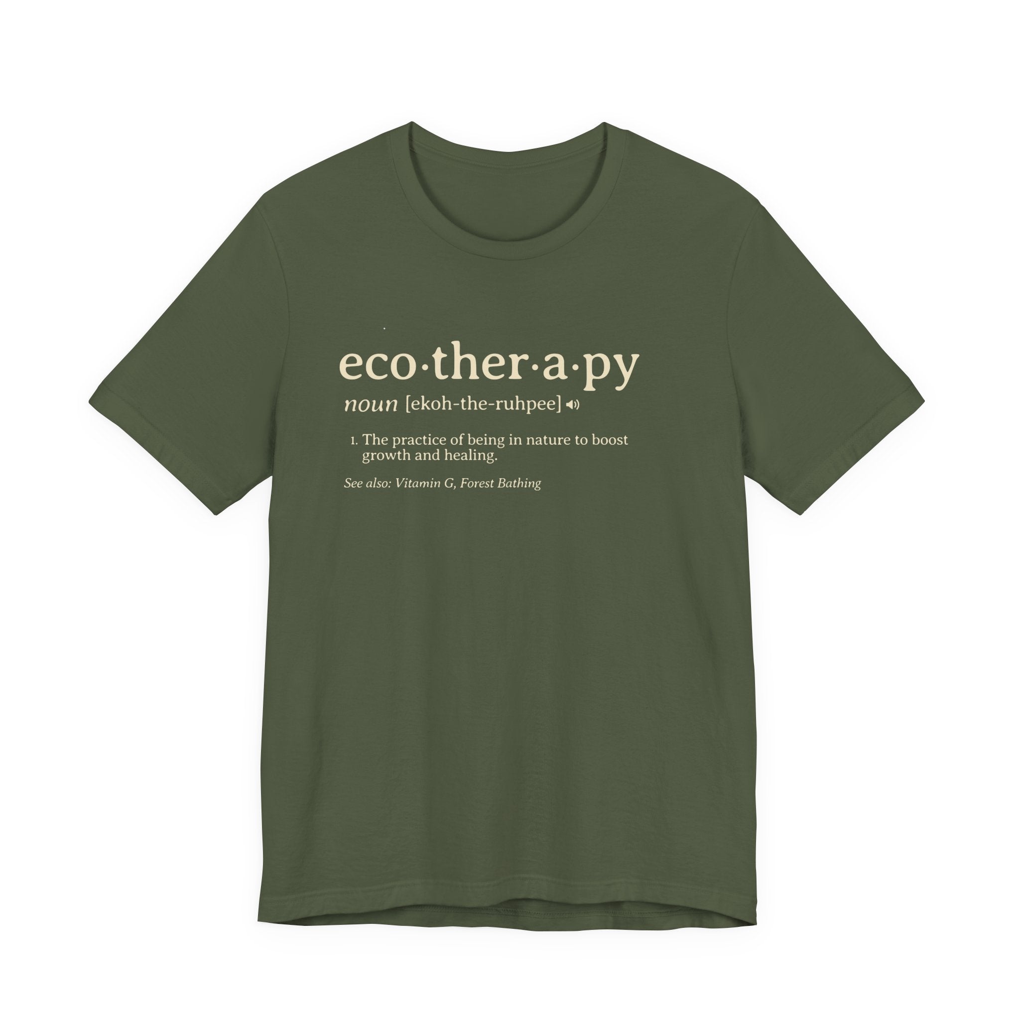 Ecotherapy definition tee | Nature therapy text design