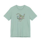 Floral Wren T‑Shirt | Botanical Wildlife Graphic T-Shirt