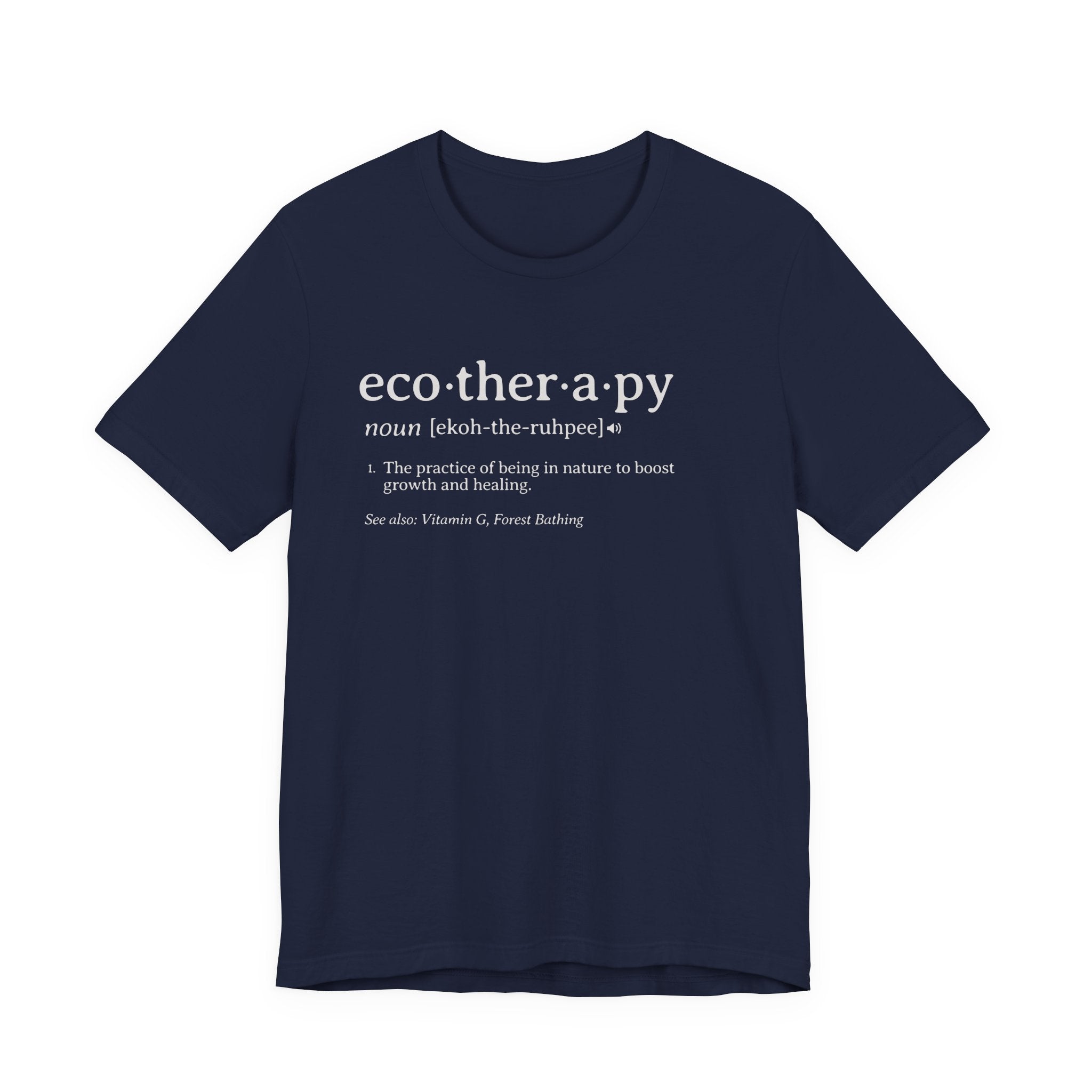 Ecotherapy definition tee | Nature therapy text design