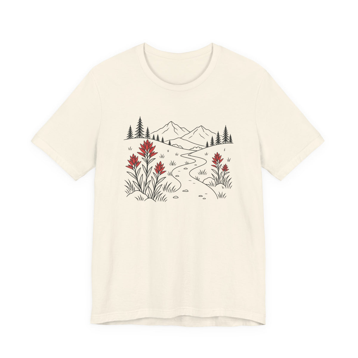 Scarlet Paintbrush Wildflowers T-Shirt | Mountain Meadow Tee