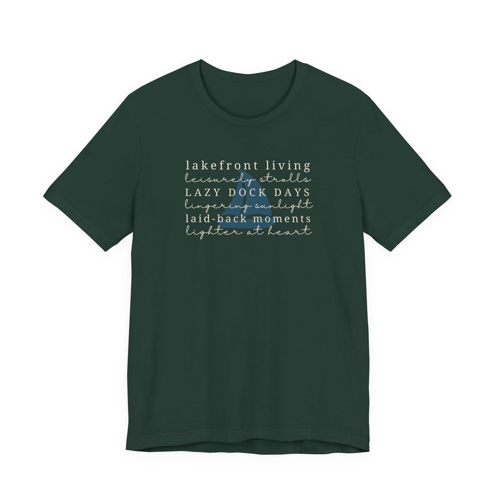 Lakefront Living Tee | Lake Lovers Relaxing Outdoors T-Shirt