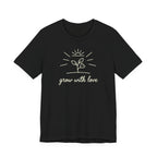 Grow With Love plant illustration T-Shirt | simple botanical tee
