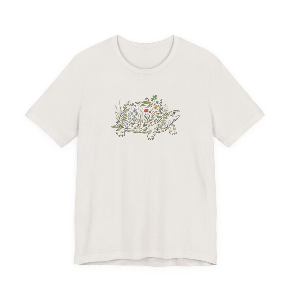 Floral Turtle Tee | Botanical Wildlife Graphic T-Shirt