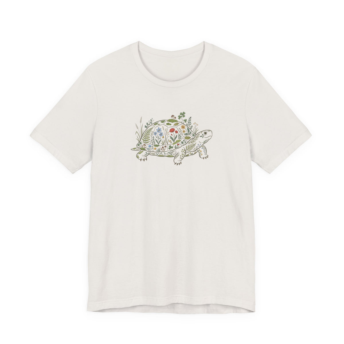 Floral Turtle Tee | Botanical Wildlife Graphic T-Shirt