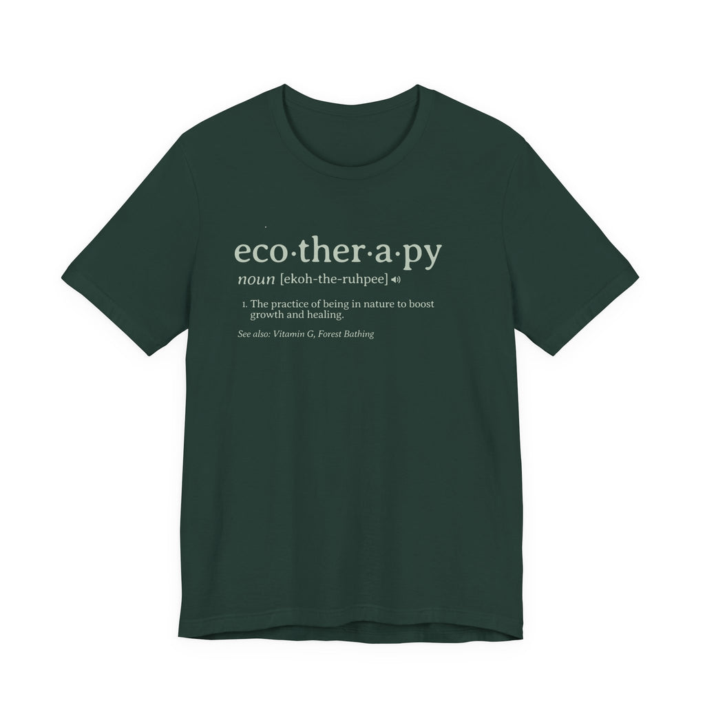 Ecotherapy definition tee | Nature therapy text design