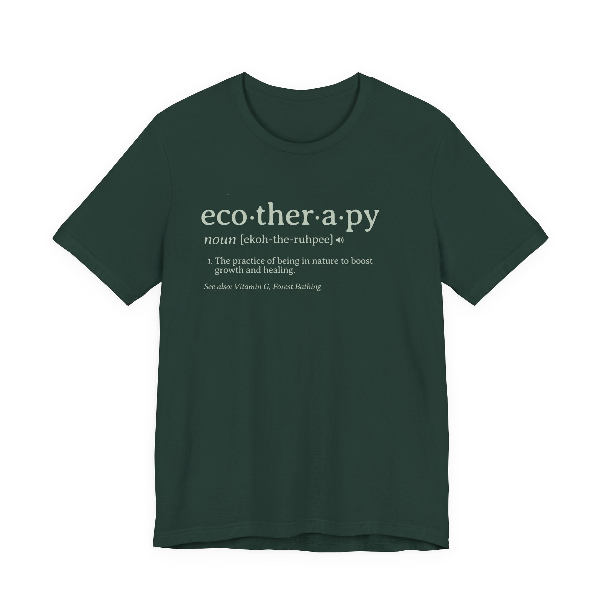 Ecotherapy definition tee | Nature therapy text design