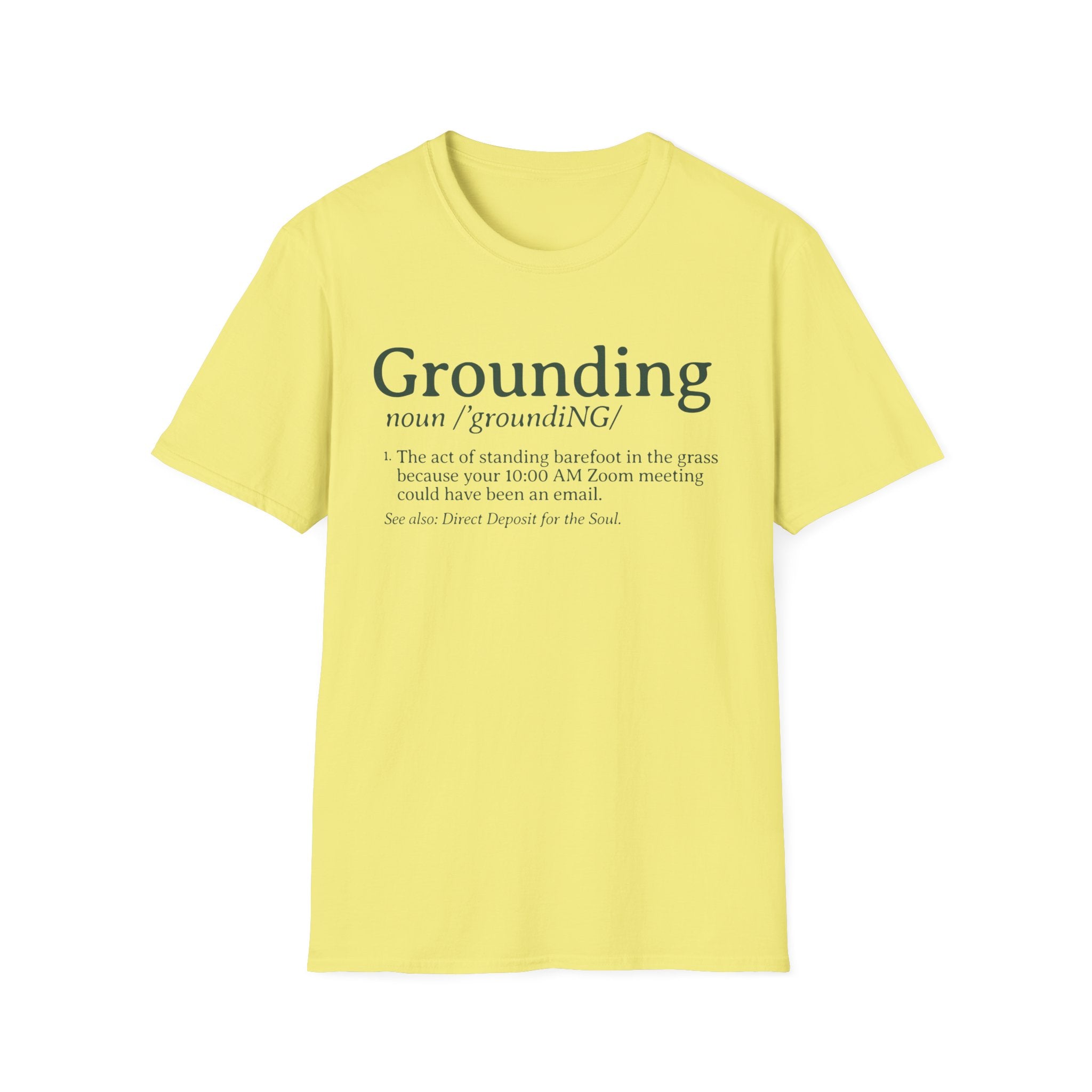 Grounding - Funny Standing in the Grass Graphic T-Shirt