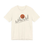 Timber Rise Sunset Tee | Minimal Pine Tree Forest Graphic T-Shirt