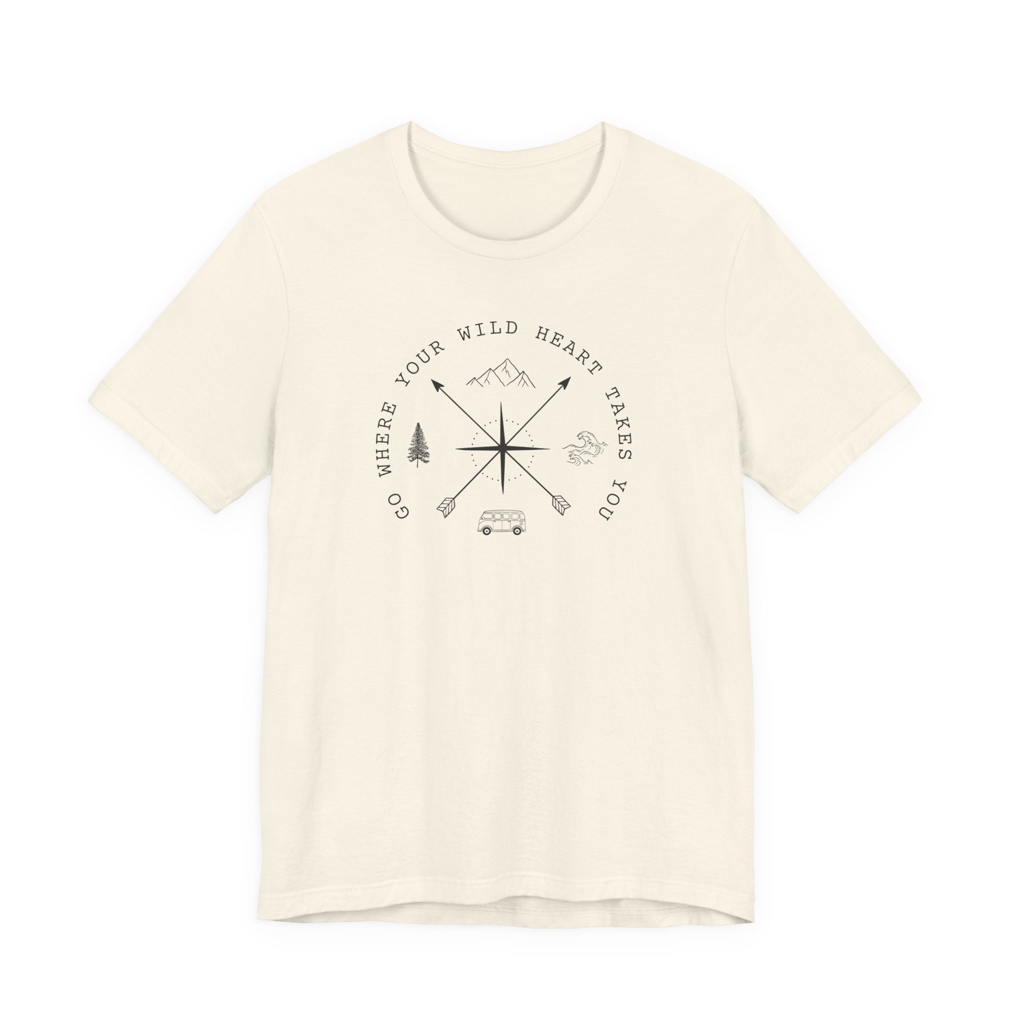 Wild Heart Compass Tee | Crossed Arrows Adventure Shirt