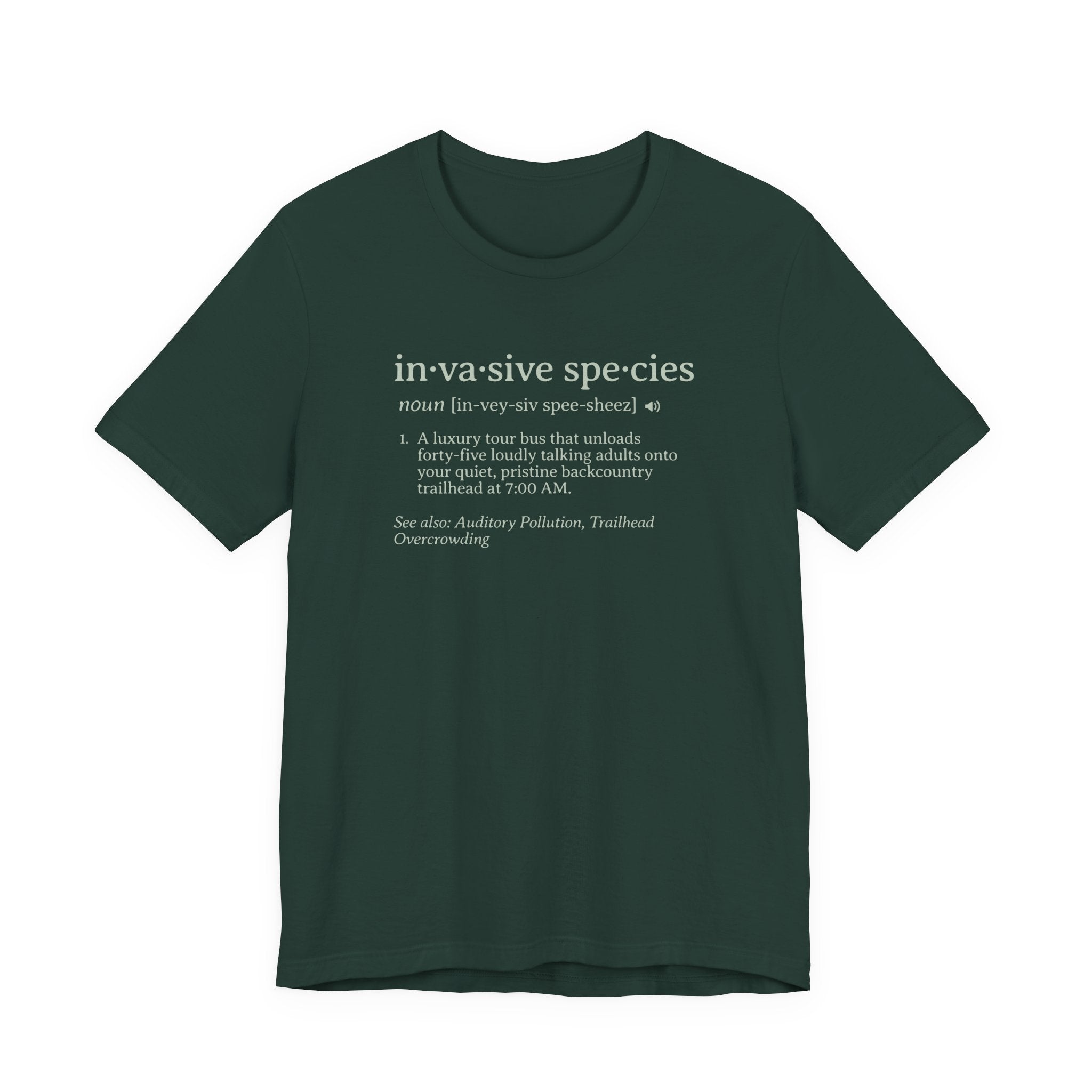Invasive Species Definition Tee | Funny Hiking Dictionary Shirt