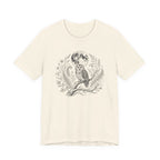 Moonlit Barred Owl Tee | Vintage Botanical Owl T‑Shirt