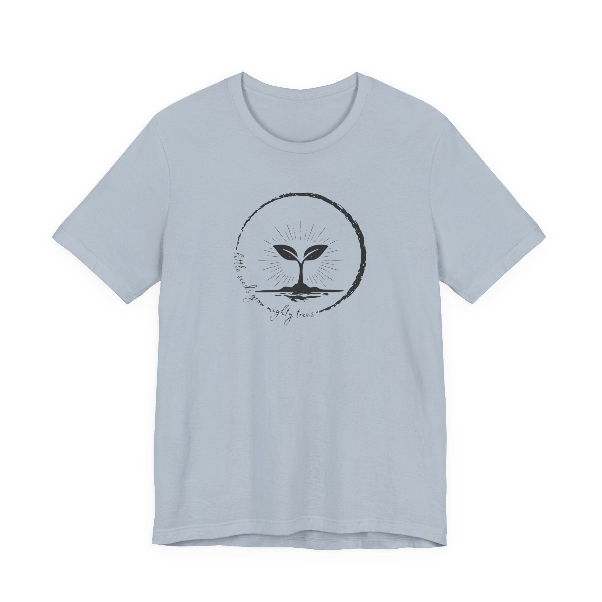 Seedling Sprout Illustration Tee | Minimal Botanical Circle