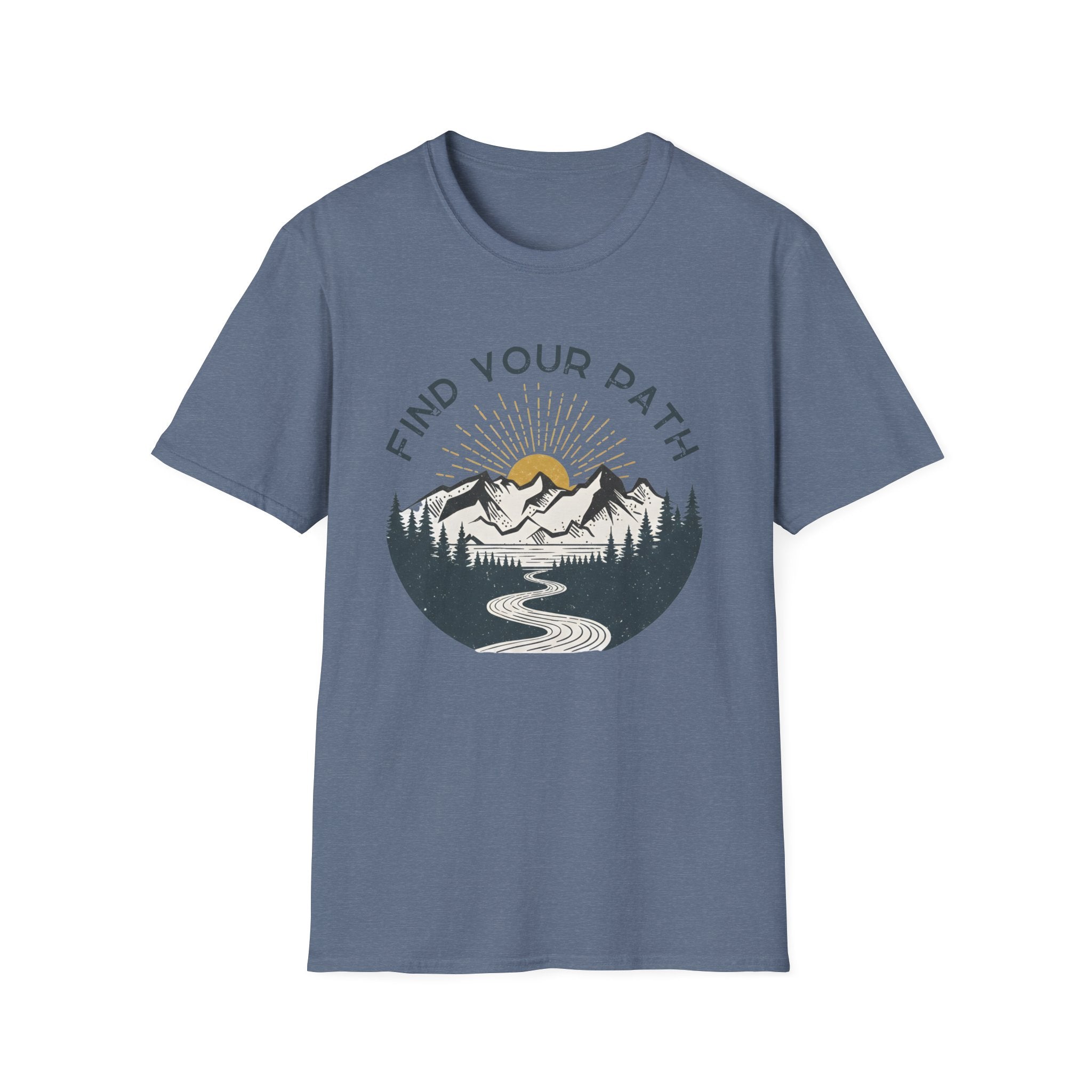 Find Your Path Mountain Stream Grahic T-Shirt