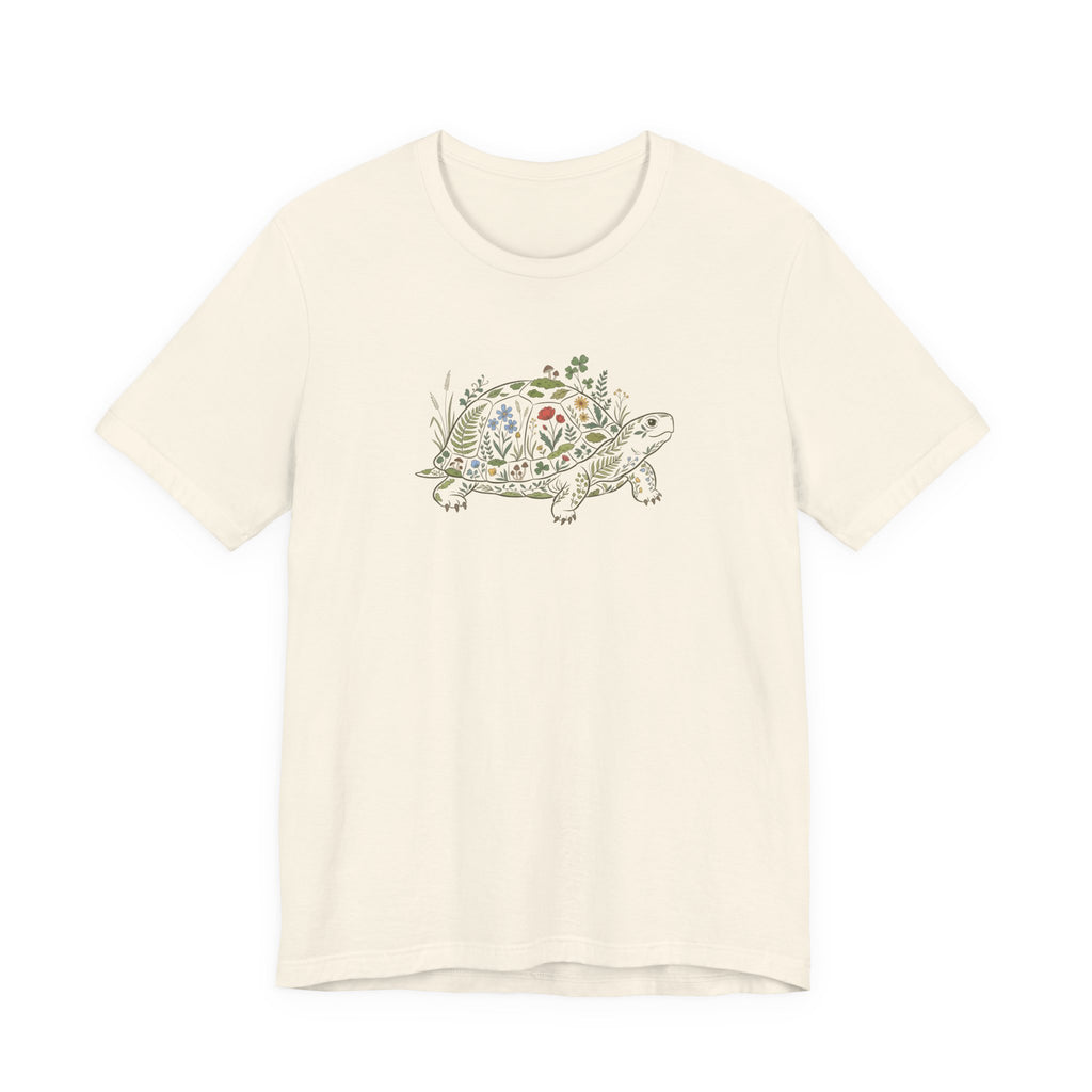 Floral Turtle Tee | Botanical Wildlife Graphic T-Shirt