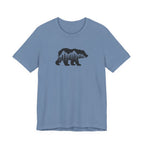 Night Sky Bear Tee | Mountain Forest Silhouette Shirt