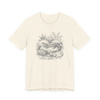 Botanical Salamander Tee on Mossy Rock | Vintage Naturalist Nature Illustration T-Shirt