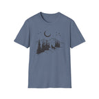 Midnight Wolf Calls to the Moon Graphic T-Shirt