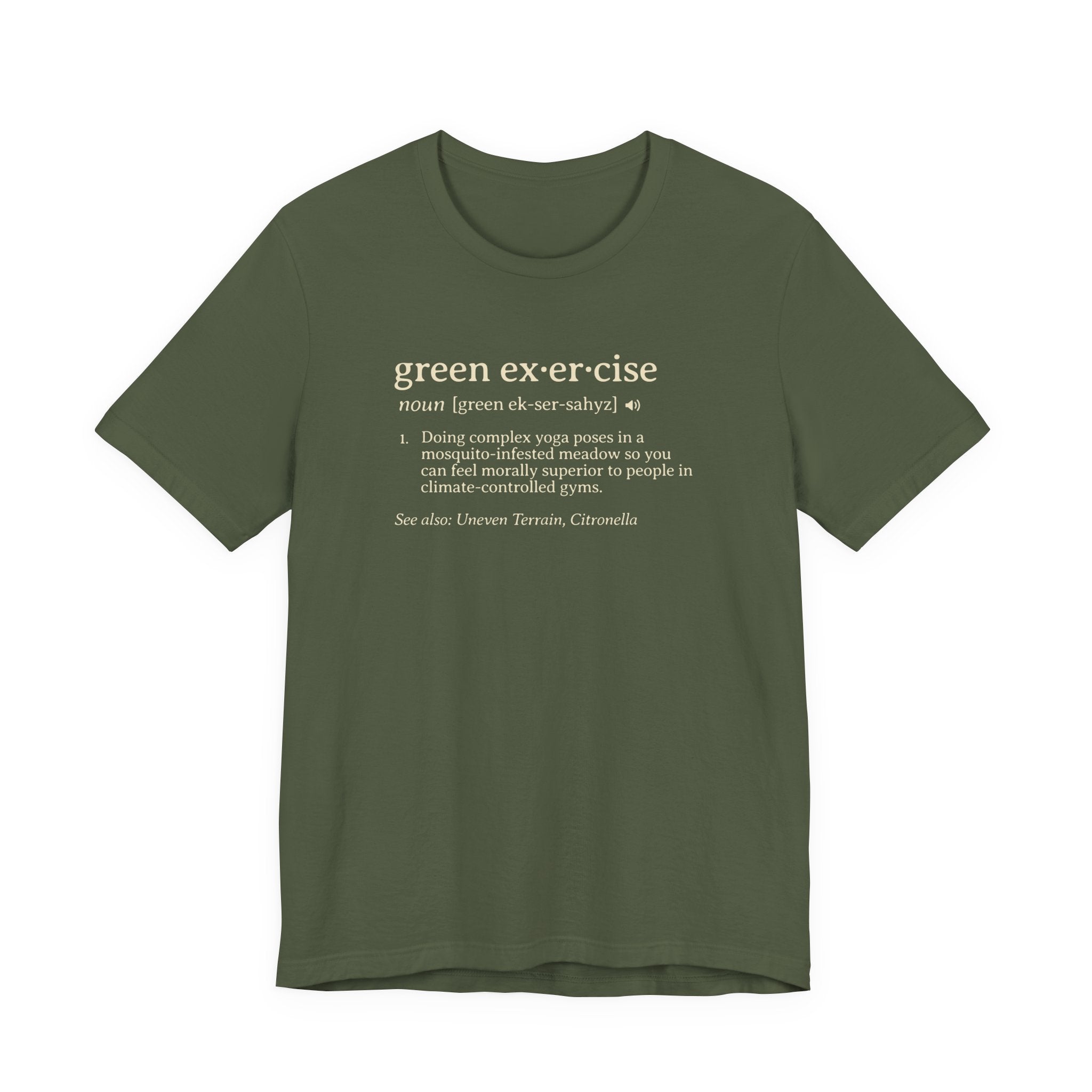 Green Exercise Definition Tee | Funny Dictionary Shirt