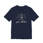 Grow With Love plant illustration T-Shirt | simple botanical tee