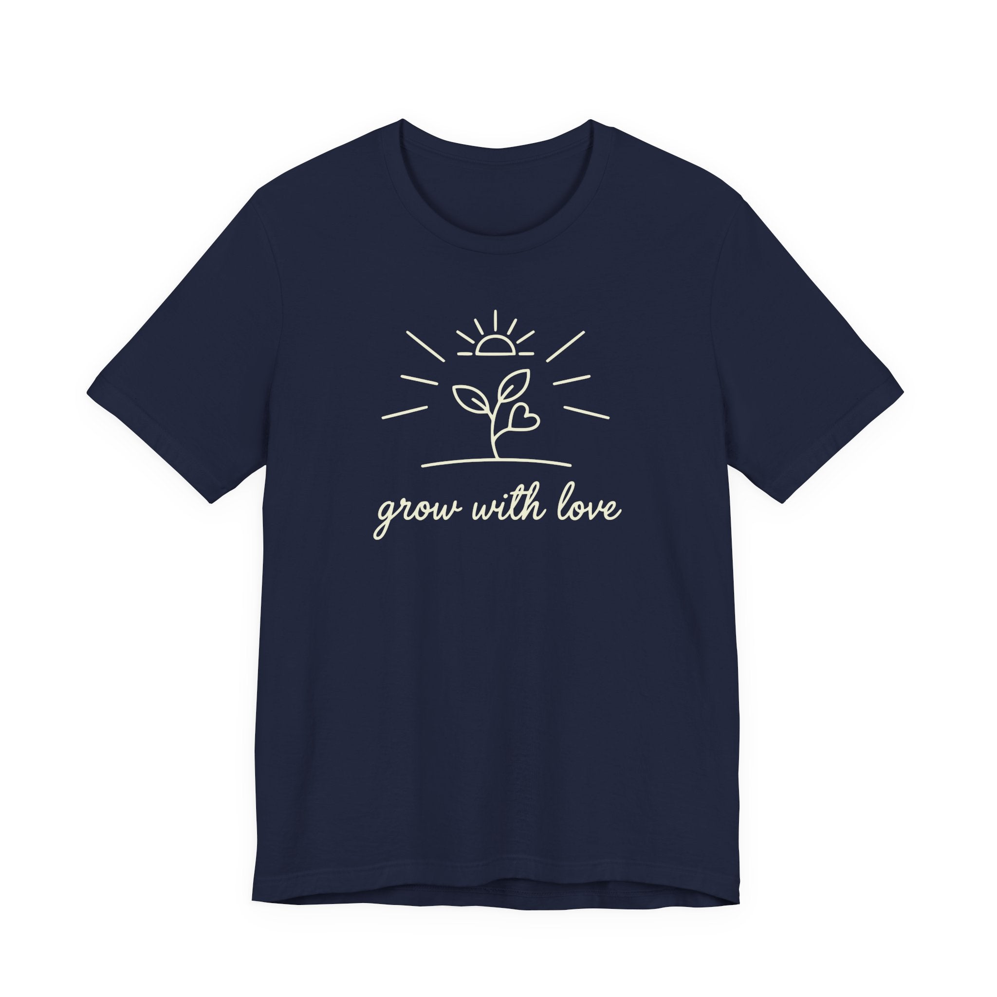 Grow With Love plant illustration T-Shirt | simple botanical tee