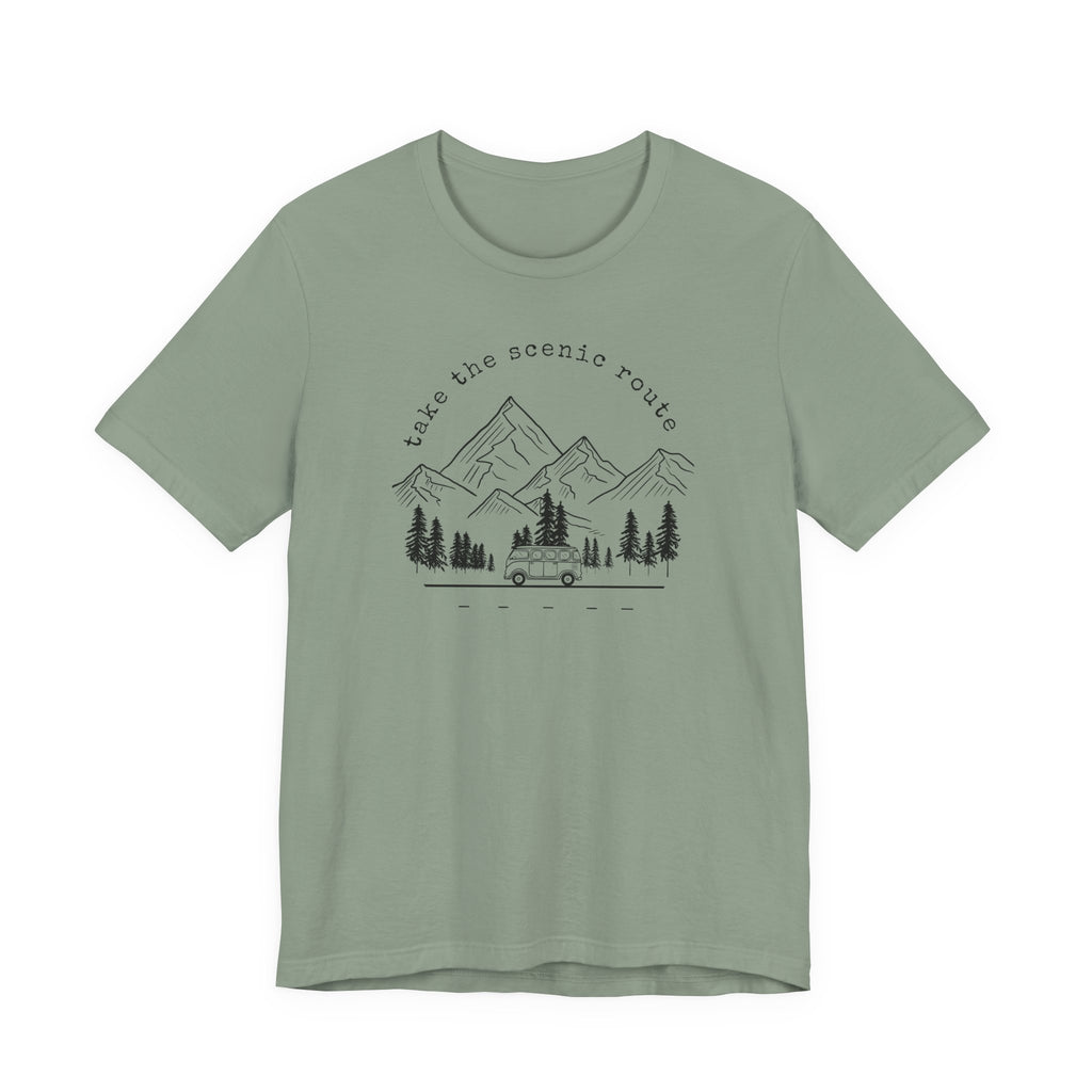 Take the Scenic Route Tee | Camper Van Mountain Shirt