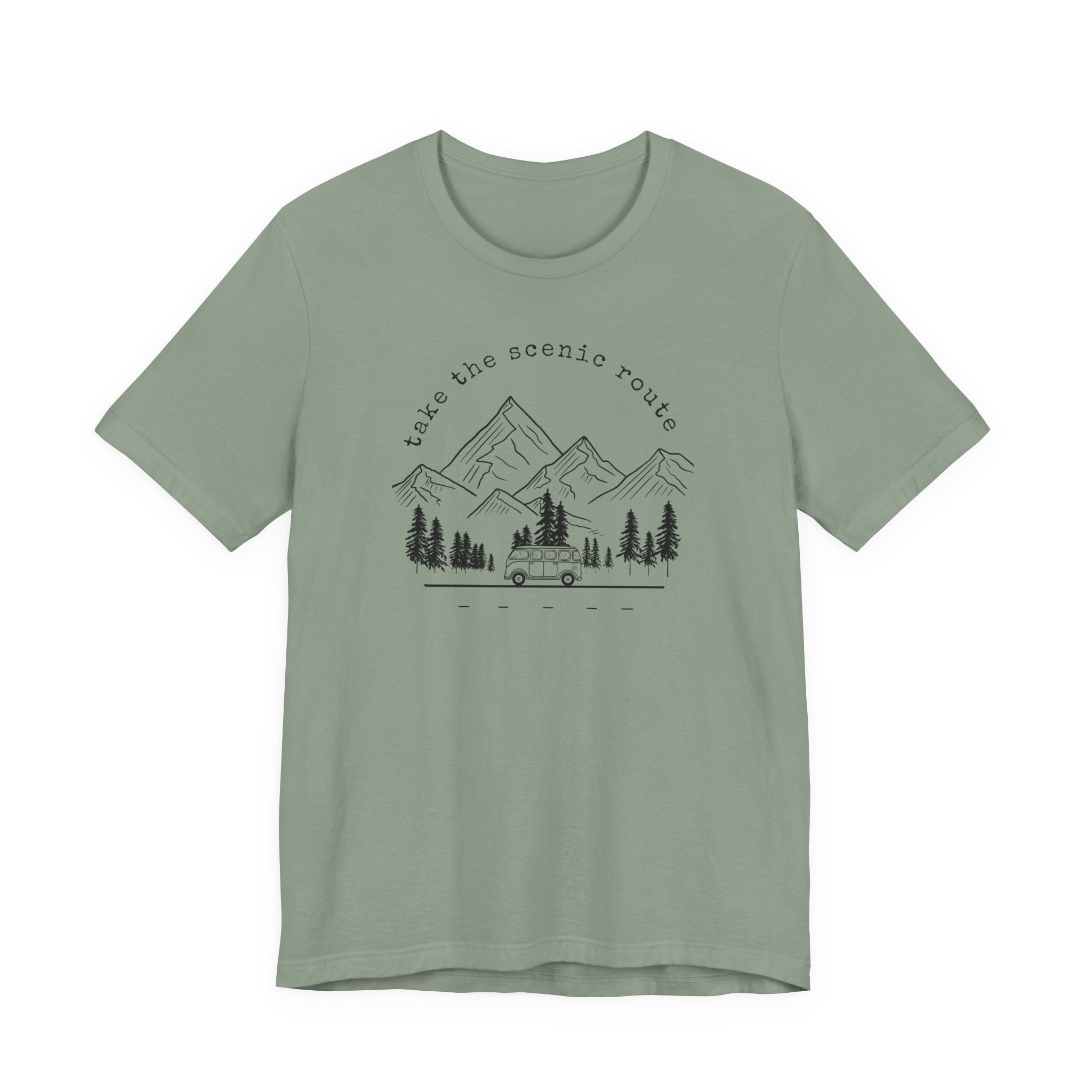 Take the Scenic Route Tee | Camper Van Mountain Shirt