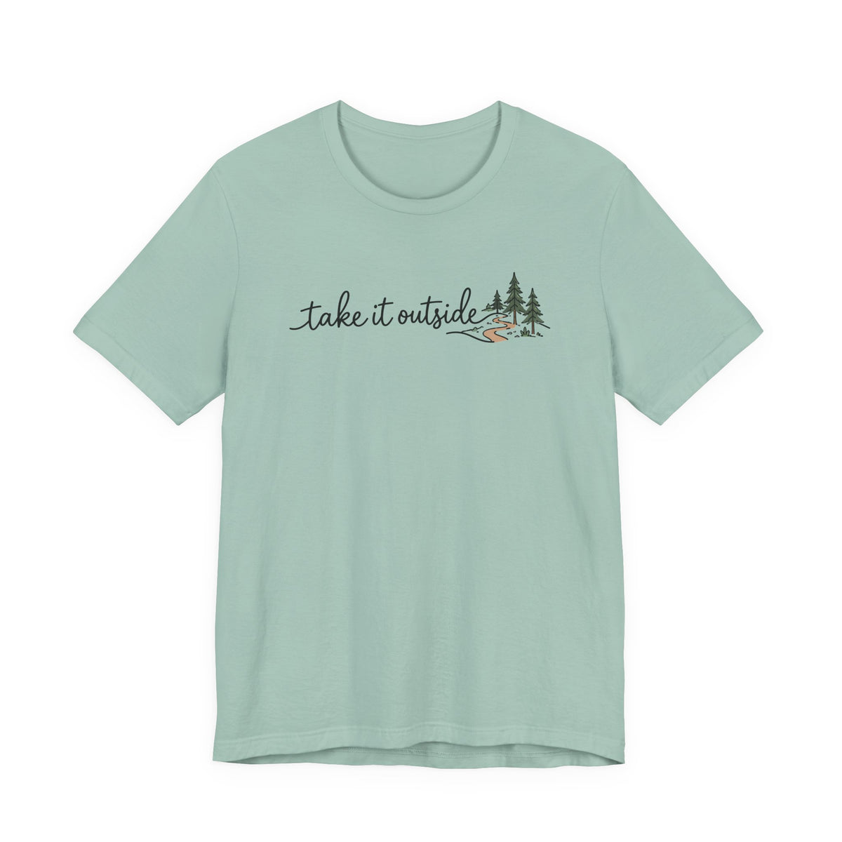 Take It Outside Tee | Line Art Illustration Tee