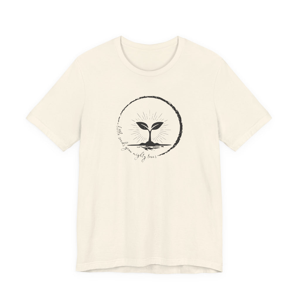 Seedling Sprout Illustration Tee | Minimal Botanical Circle