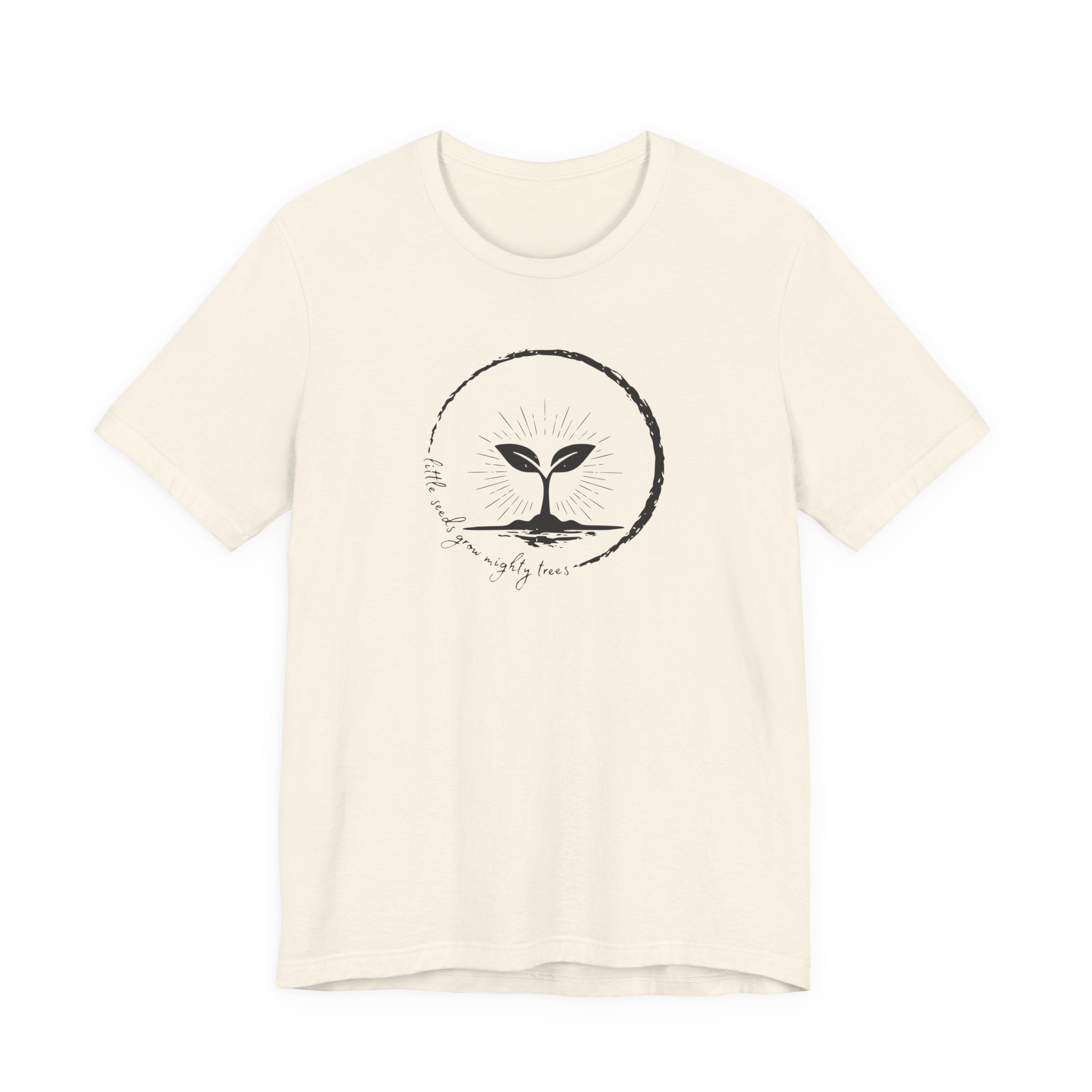 Seedling Sprout Illustration Tee | Minimal Botanical Circle