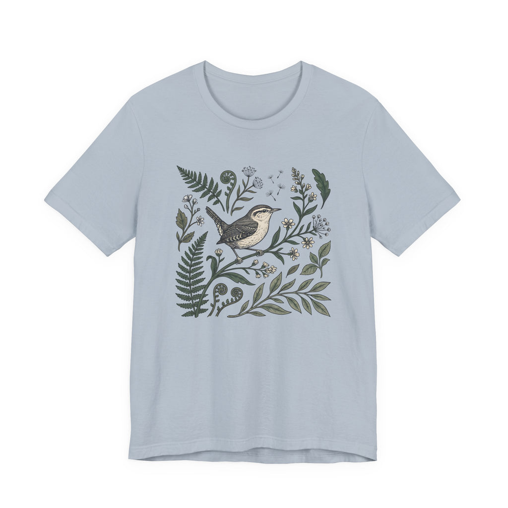 Wren & Fern Graphic Tee | Botanical Bird T-Shirt