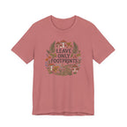 Leave Only Footprints Tee | Woodland Folk Art Shirt