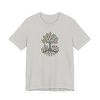 Tree and Roots T-Shirt with Mushroom Fern and Flowers | Woodland Folk Art Shirt