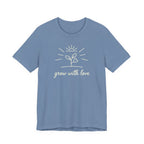 Grow With Love plant illustration T-Shirt | simple botanical tee