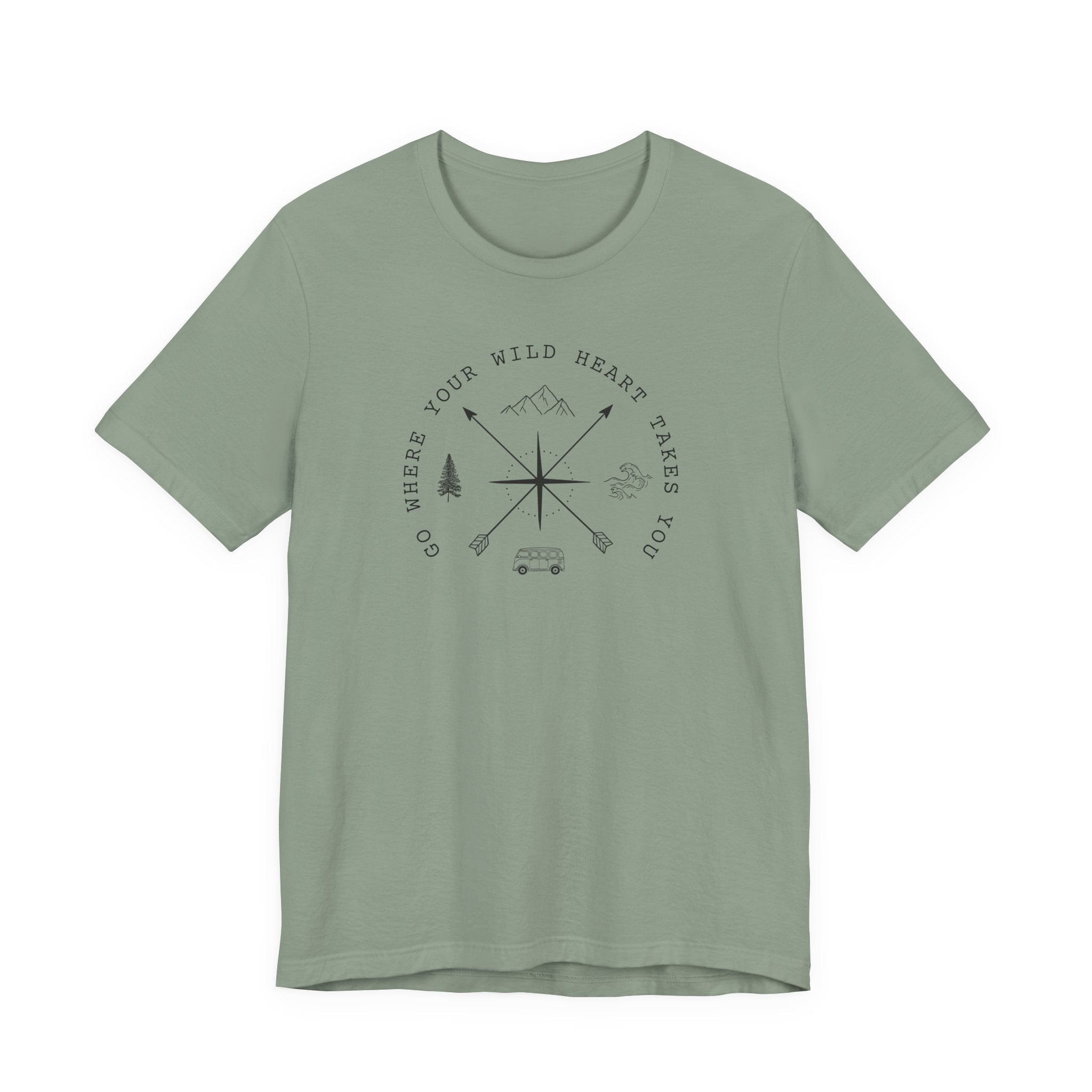 Wild Heart Compass Tee | Crossed Arrows Adventure Shirt